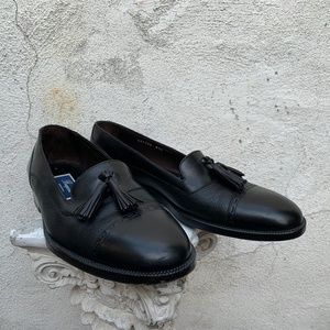 Bragano Tassel Loafers Men's 8.5 Black Leather